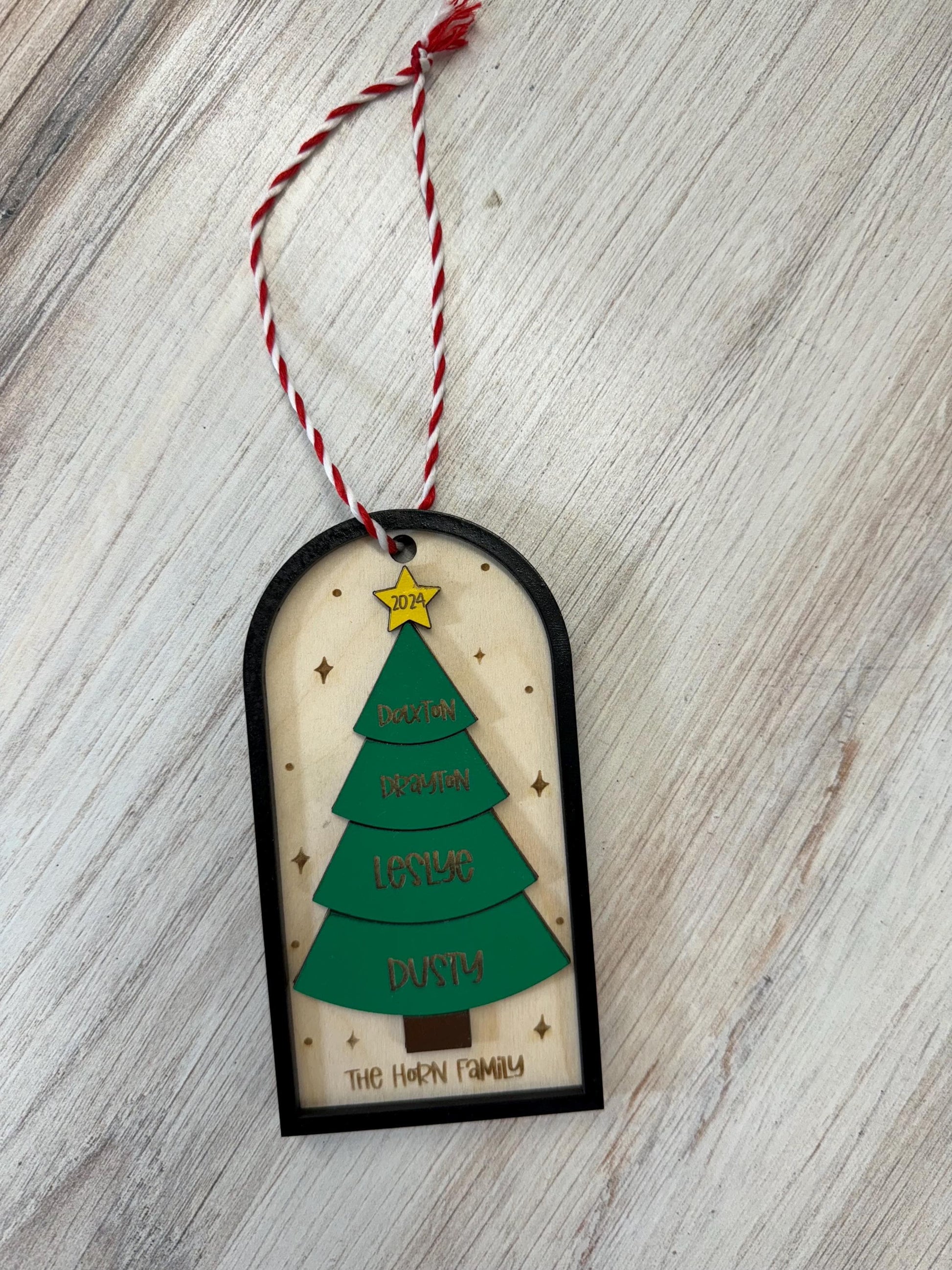 Personalized Christmas Tree Ornament | Personalized Family Christmas Ornament | Personalized Grandchildren Christmas Ornament