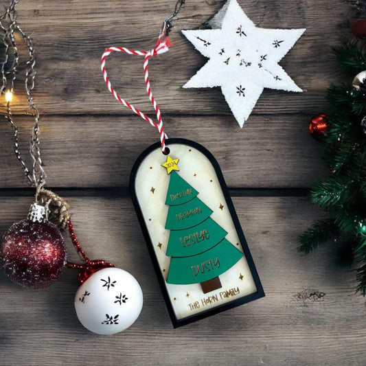 Personalized Christmas Tree Ornament | Personalized Family Christmas Ornament | Personalized Grandchildren Christmas Ornament