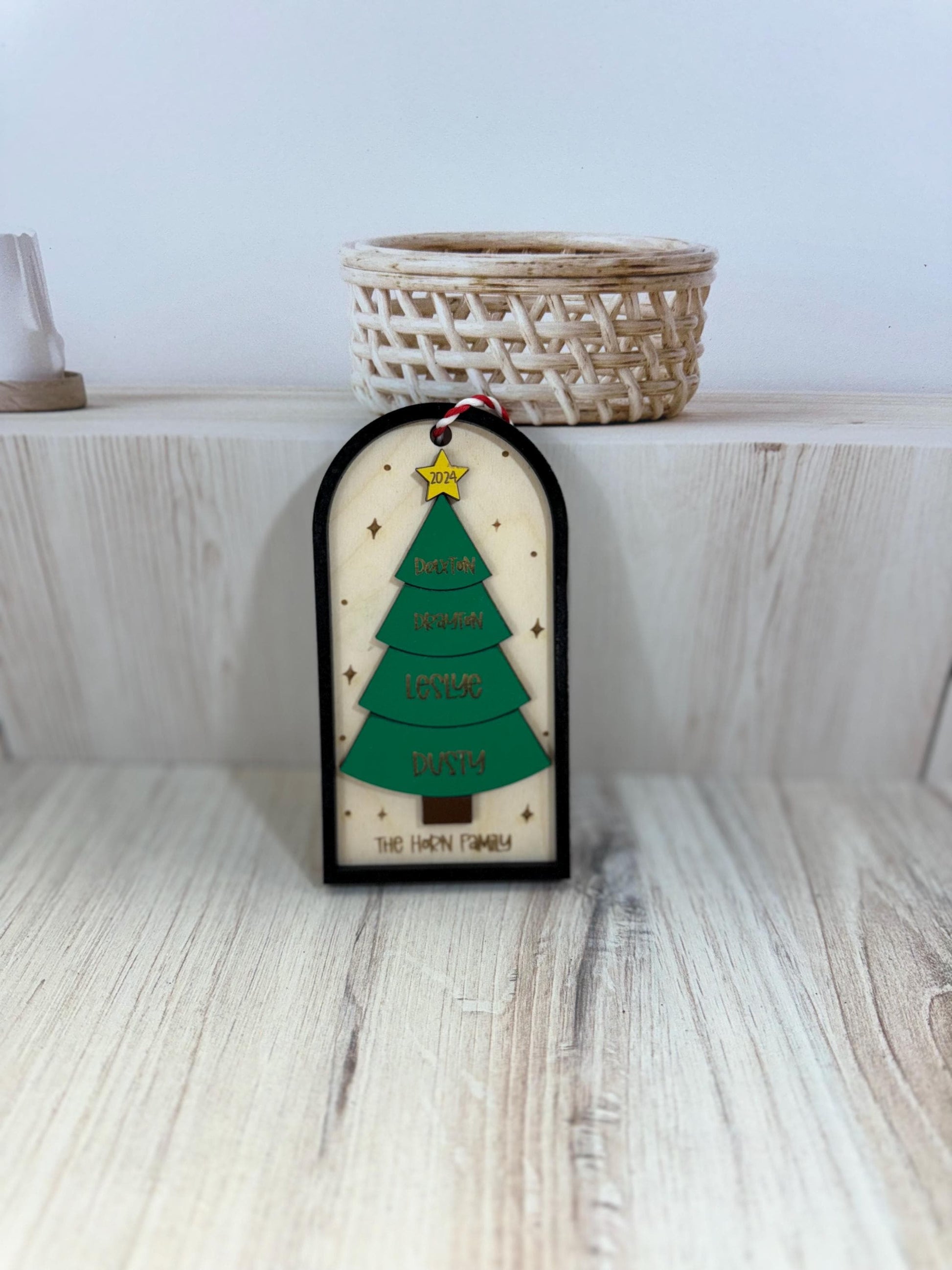 Personalized Christmas Tree Ornament | Personalized Family Christmas Ornament | Personalized Grandchildren Christmas Ornament