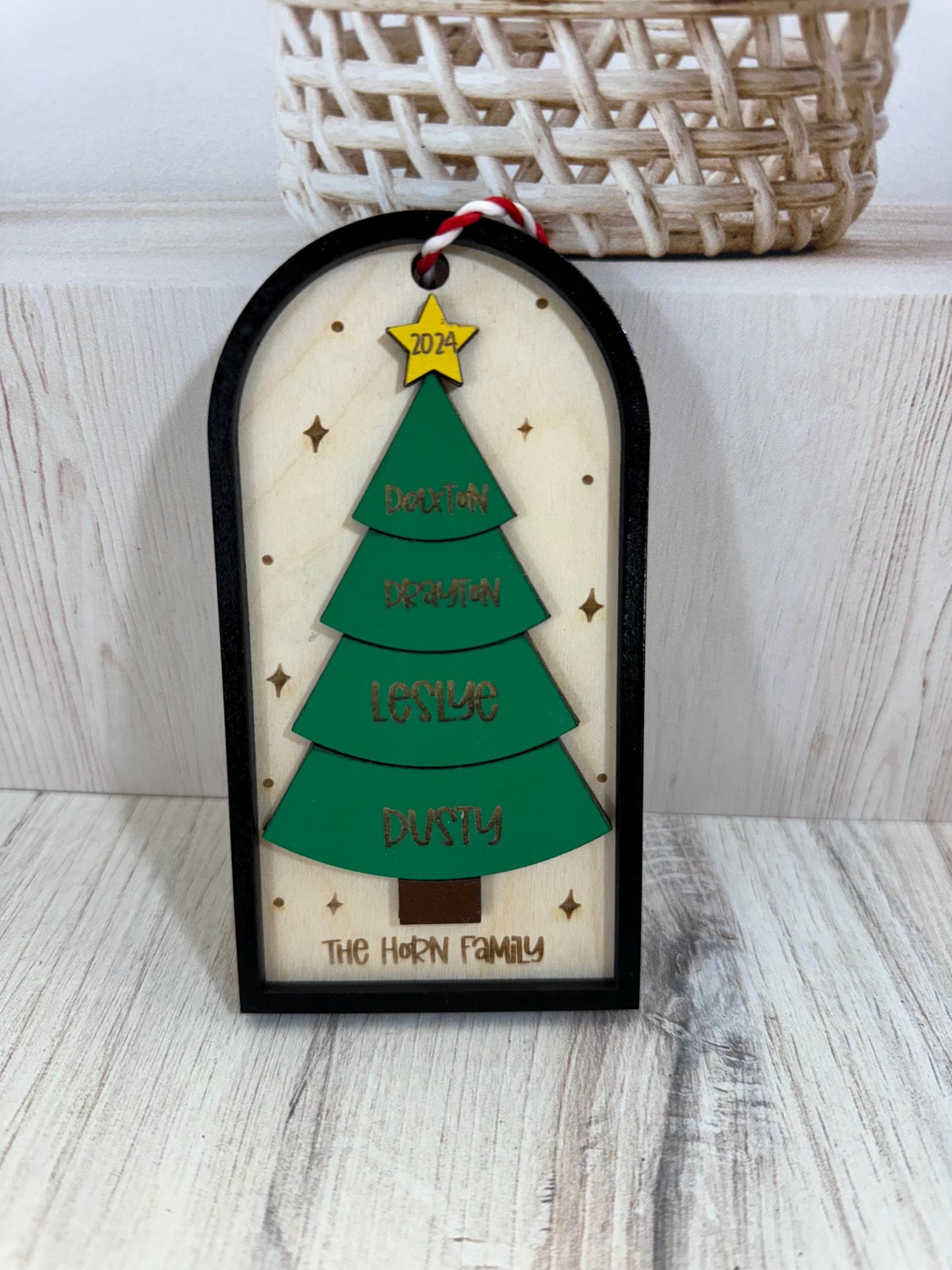 Personalized Christmas Tree Ornament | Personalized Family Christmas Ornament | Personalized Grandchildren Christmas Ornament