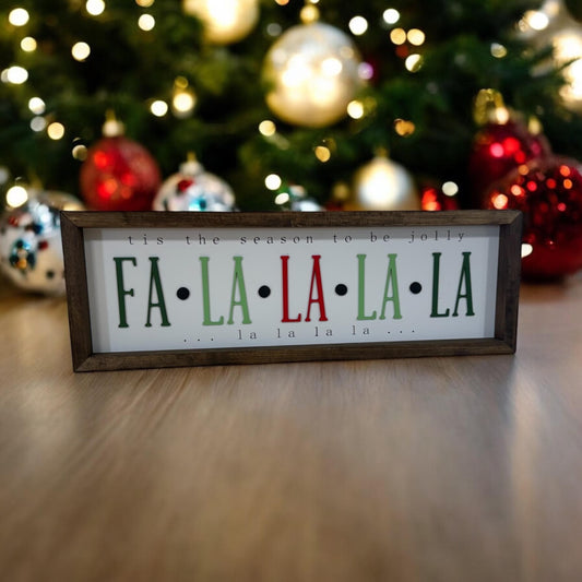 Tis The Season Holiday Sign | Fa La La La La Christmas Sign | Farmhouse Christmas Sign | Christmas Holiday Decor