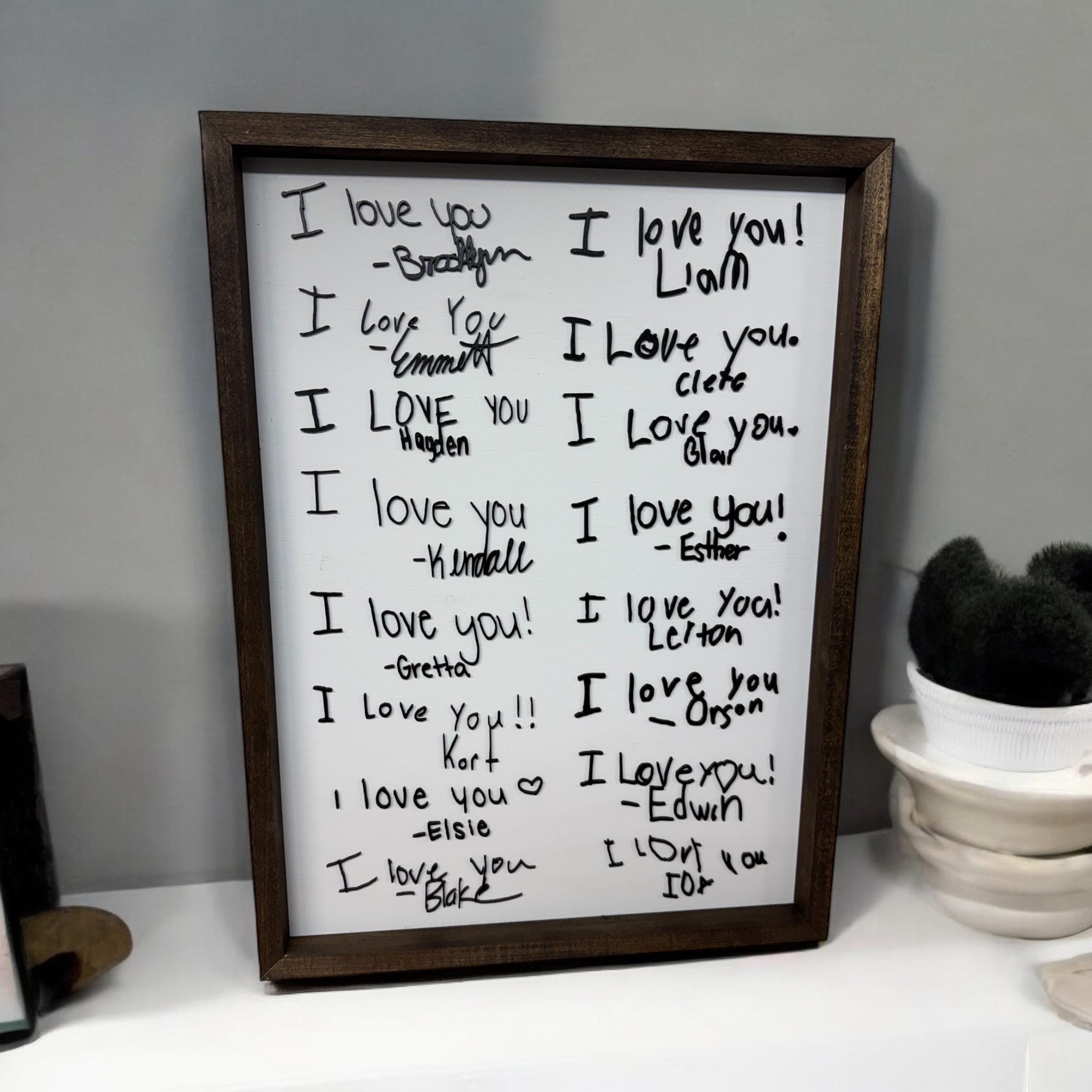 Personalized Handwritten I Love You Sign | Personalized Grandparent Gift | Personalized Mothers Day Gift | Childs Handwriting Gift