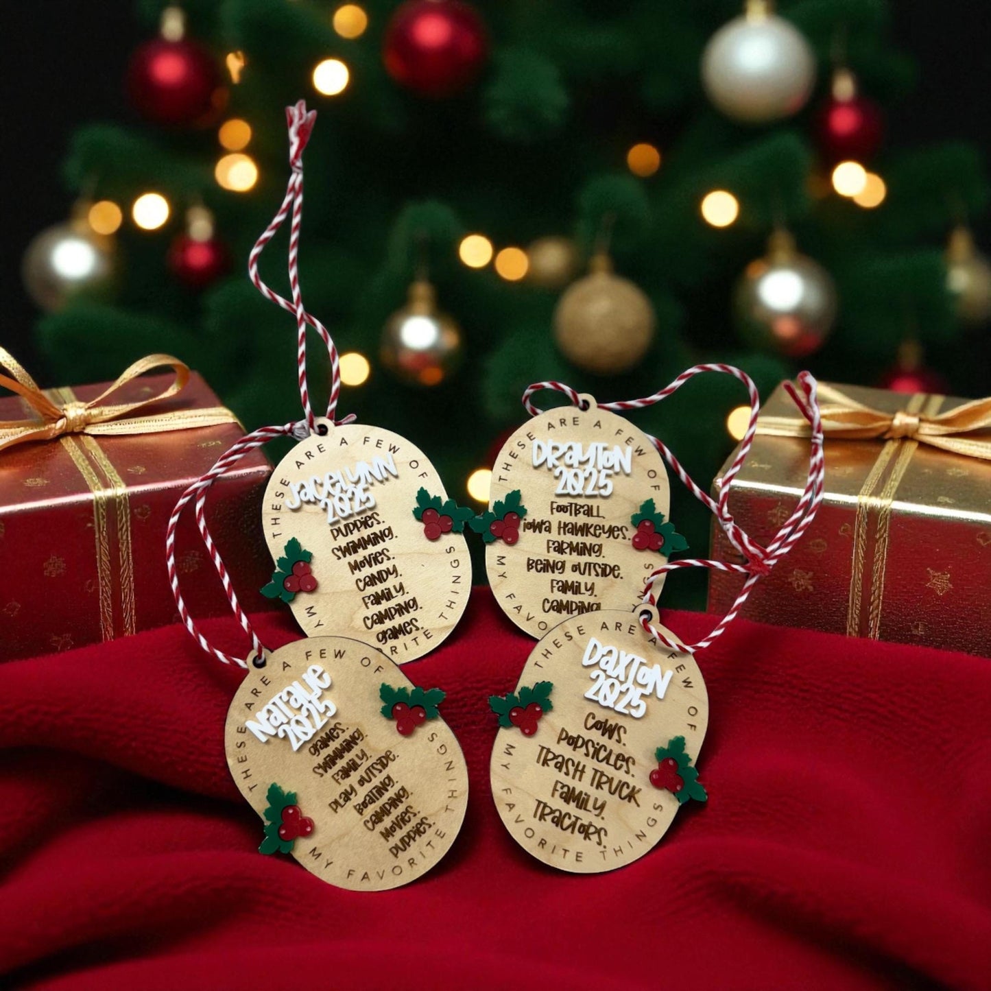 Custom “Favorite Things” Ornament – Personalized | Personalized Ornament | Keepsake Ornament | Children's Ornament