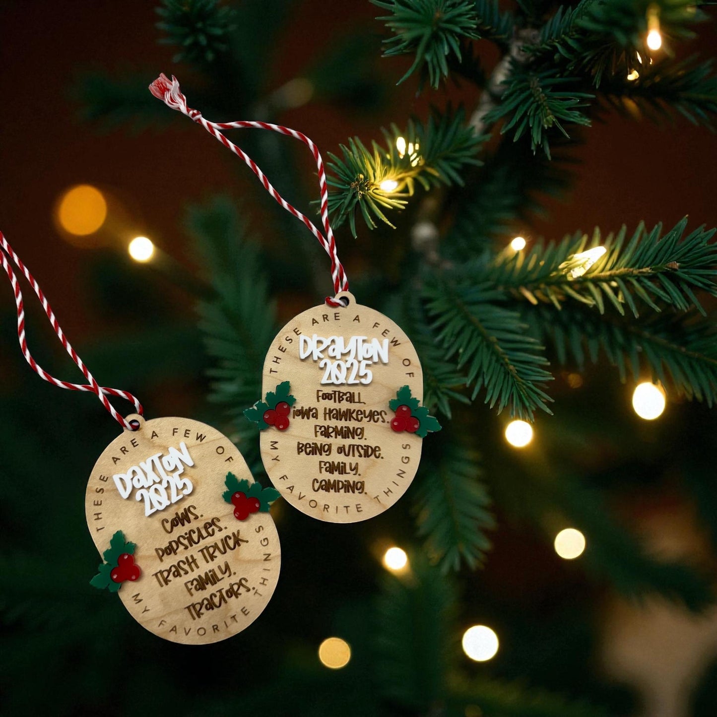 Custom “Favorite Things” Ornament – Personalized | Personalized Ornament | Keepsake Ornament | Children's Ornament