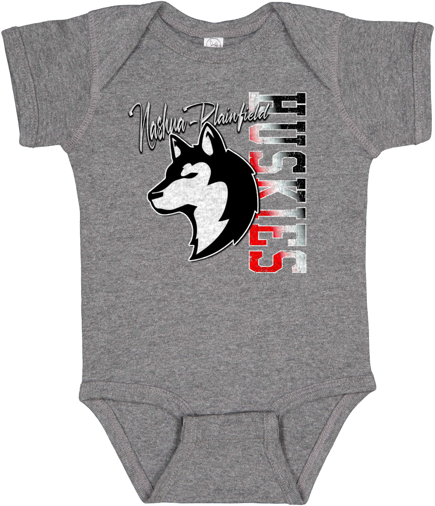 Nashua-Plainfield Huskies Baby Onesie – Rabbit Skins® Infant Bodysuit