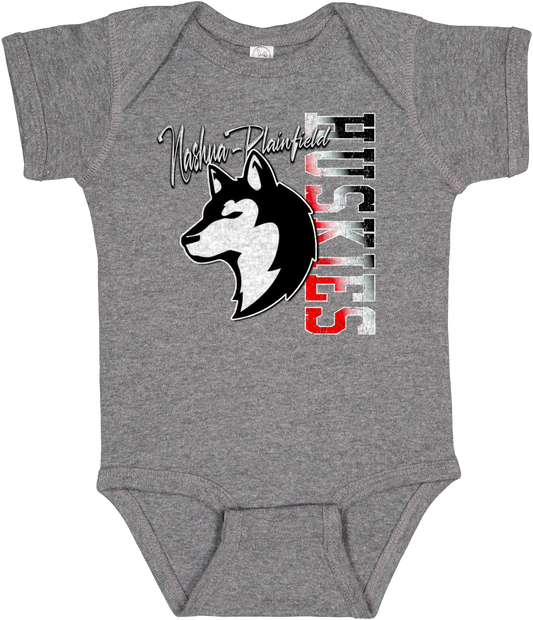 Nashua-Plainfield Huskies Baby Onesie – Rabbit Skins® Infant Bodysuit