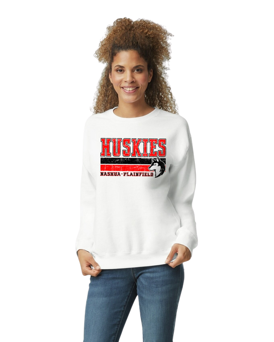 Nashua-Plainfield Huskies Striped Crewneck – Adult & Youth Sizes