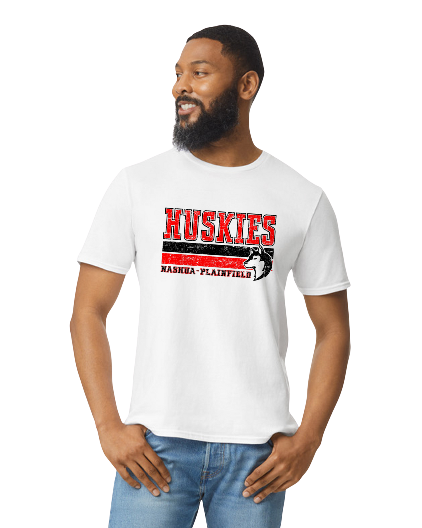 Nashua-Plainfield Huskies Striped Tee – Adult & Youth Sizes