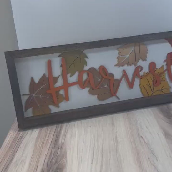 Harvest Farmhouse Sign | Harvest Farmhouse Sign | Fall3D Sign | Fall Wall Decor | Harvest Sign