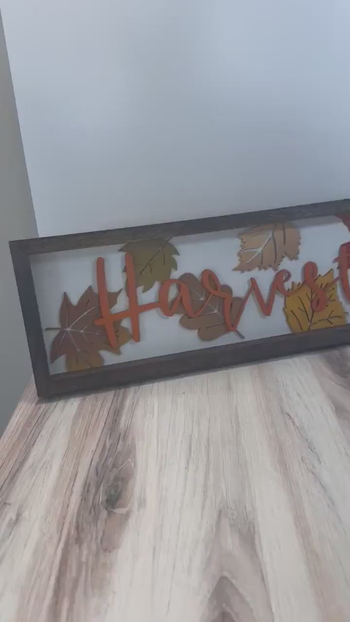 Harvest Farmhouse Sign | Harvest Farmhouse Sign | Fall3D Sign | Fall Wall Decor | Harvest Sign