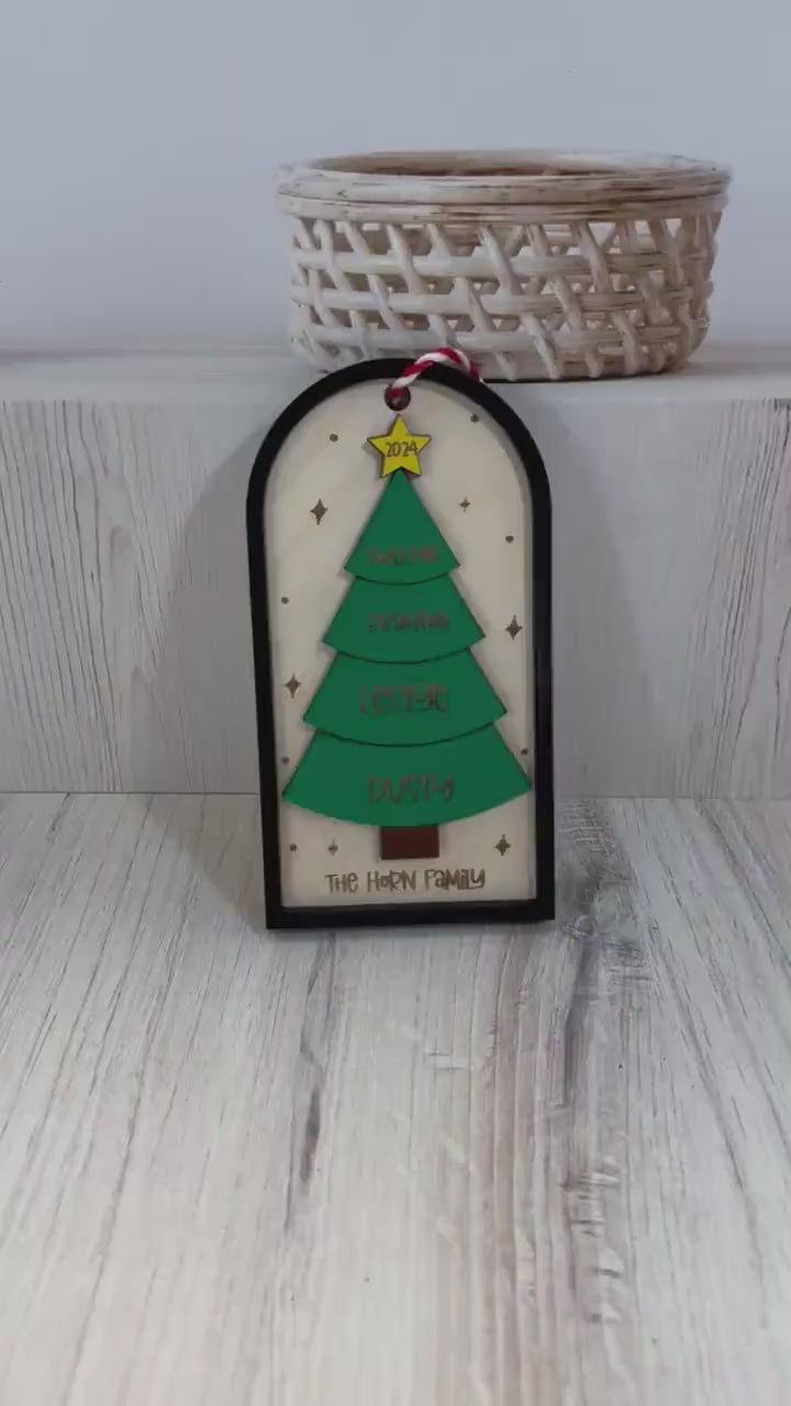 Personalized Christmas Tree Ornament | Personalized Family Christmas Ornament | Personalized Grandchildren Christmas Ornament