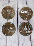 Round 3D Baby Announcement Name Sign I Laser Cut Baby Announcement I 3D Baby Name Sign I Hospital Name Sign I Newborn Name Sign