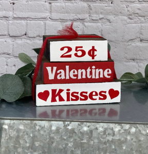 Valentine's Day Stacker Blocks | Valentine's Decor | Farmhouse Blocks