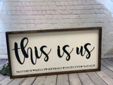 This Is Us Personalized 3D Farmhouse Sign | Living Room Decor | Family Farmhouse Sign | Personalized Farmhouse Sign