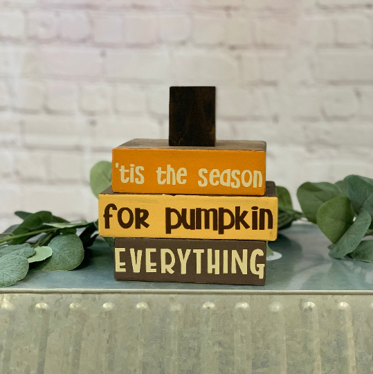 Tis The Season For Pumpkin Everything Stacker Blocks | Farmhouse Blocks | Fall Decor | Pumpkin Decor
