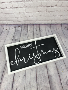 Merry Christmas Farmhouse Sign | Christmas Decor | Holiday Decor | Religious Holiday Decor | Modern Christmas Decor | 3D Christmas Sign