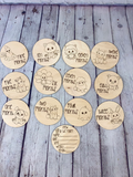 Baby Farm Animal Monthly Milestone Photo Discs I Engraved Monthly Milestone I Baby Milestone Cards I Monthly Photo Props I Baby Gift