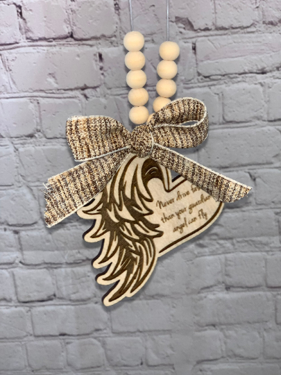 Never Drive Faster Than Your Guardian Angel Can Fly Car Mirror Charm | Car Charm | Rear View Mirror Charm | New Driver Gift
