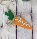 Personalized Easter Basket 3D Carrot Tag | Spring Decor | Personalized Easter Decor | Easter Place Setting Tag