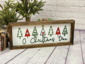 O Christmas Tree Farmhouse Sign | Christmas Decor | Holiday Decor  | Modern Christmas Decor | 3D Christmas Sign