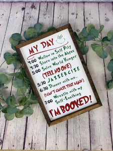 Grinch Day Schedule Farmhouse Sign | Grinch Quotes | Grinch Movie Sign