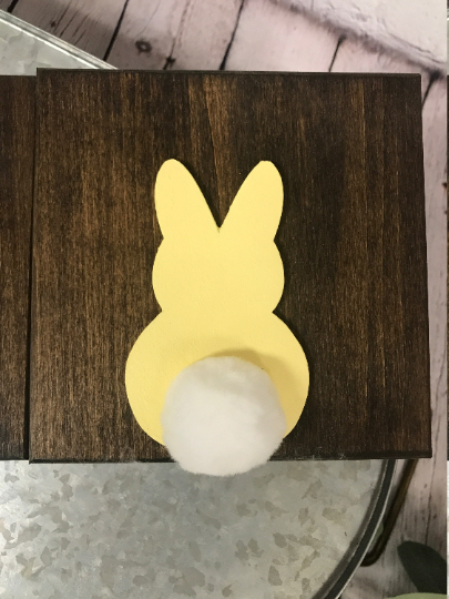 Easter Bunny 3D Mini Block Set of 3 | Easter Decor | Fluffy Tail Bunny | Farmhouse Blocks | Spring Decor | Cut Out Bunny Decor