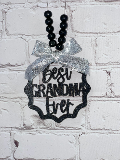 Best Grandma Ever Mirror Charm | Car Charm | Rear View Mirror Charm | Mothers Day Gift | Grandma Gift | Car Charm