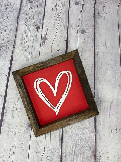 Valentine's Day Heart Framed Sign | Valentines Decor | Valentine Sign | Laser Cut Out Sign | Valentine 3D Heart