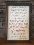 Griswold Christmas Farmhouse Sign | Clark Griswold | Jolliest Bunch of Assholes | Christmas Vacation Quotes