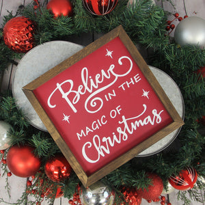 Believe in the Magic of Christmas Farmhouse Sign | Farmhouse Christmas | Christmas Decor