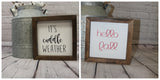 Reversible - It's Cuddle Weather-Hello Fall Mini Farmhouse | Reversible Farmhouse | Fall Decor | Winter Decor