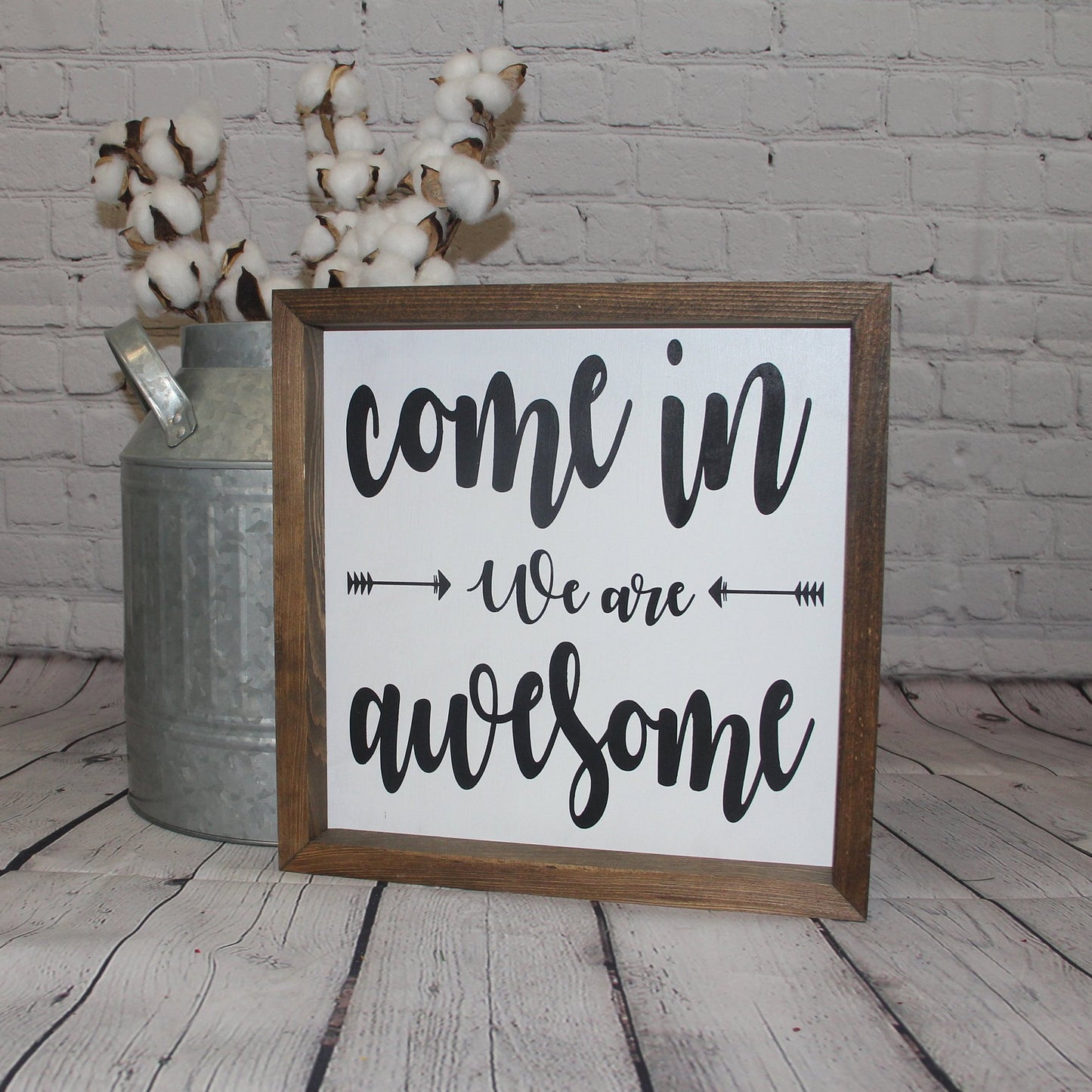 Come In We Are Awesome Mini Farmhouse Sign | Entryway Sign | Funny Signs