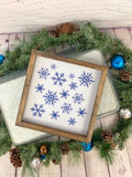 Winter Snowflake Collage Farmhouse Sign | Winter Decor | Snowflake Decor | Christmas Decor | Farmhouse Signs