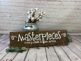 Masterpieces Every Child Is An Artist | Play Room Decor | Child's Artwork Holder | Picture Holder