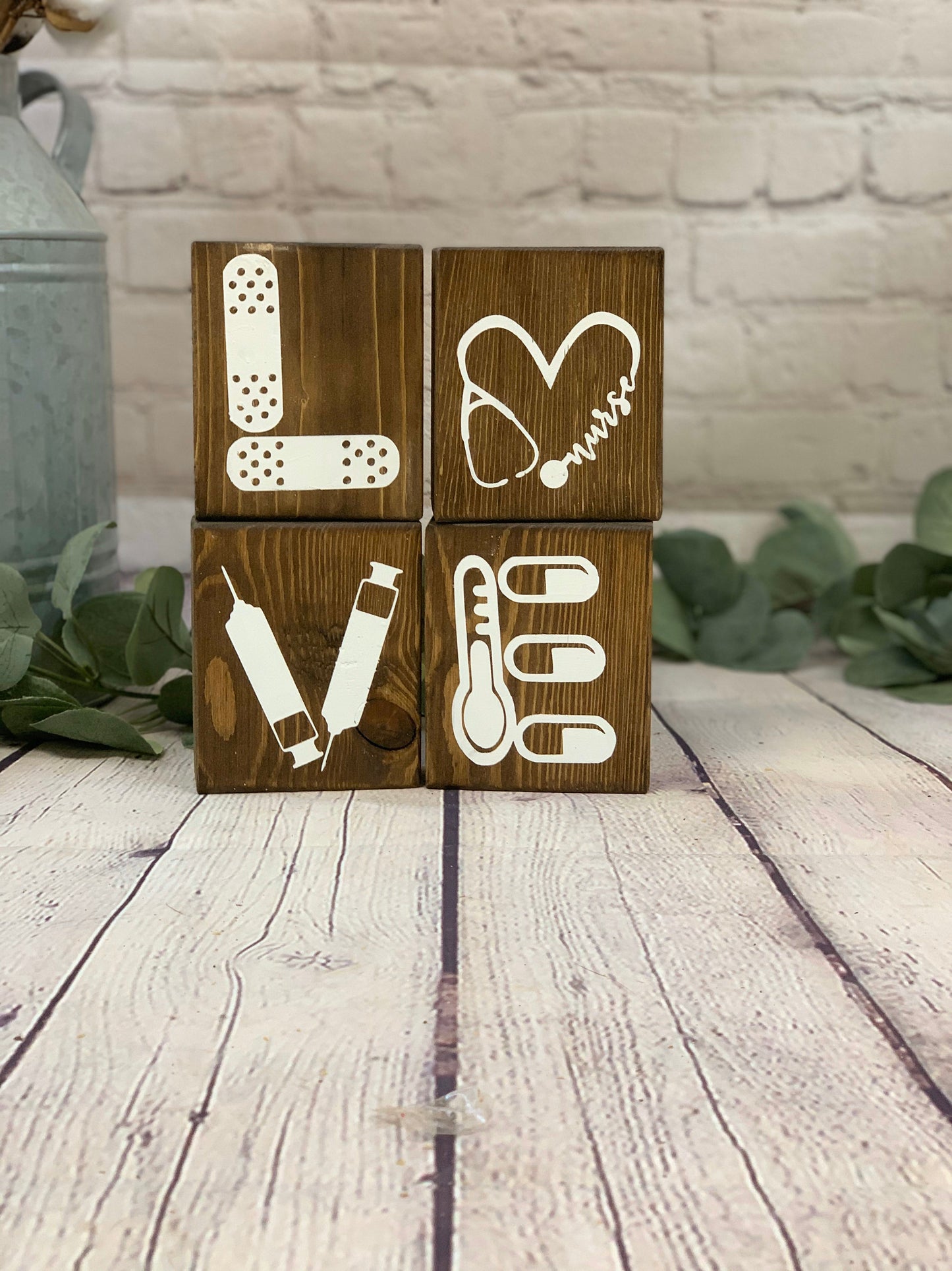 3D Nurse Love Blocks | Nurse Gift | Nurse Appreciation Day | Medical Office Decor
