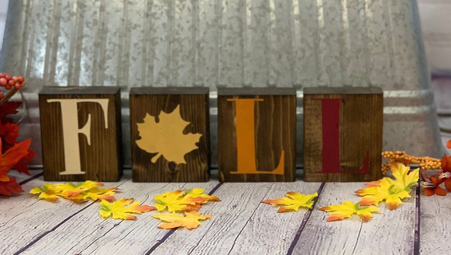 Fall Farmhouse Blocks | Fall Decor | Autumn Decor | Holiday Decor