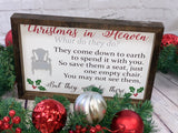 Christmas in Heaven Framed Sign | Christmas Farmhouse Sign | Christmas Decor | Christmas Chair | Memorial Gift