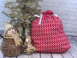 Medium Reusable Christmas Gift Bag | Santa Bag | Reusable wrapping | Fabric Gift Bag