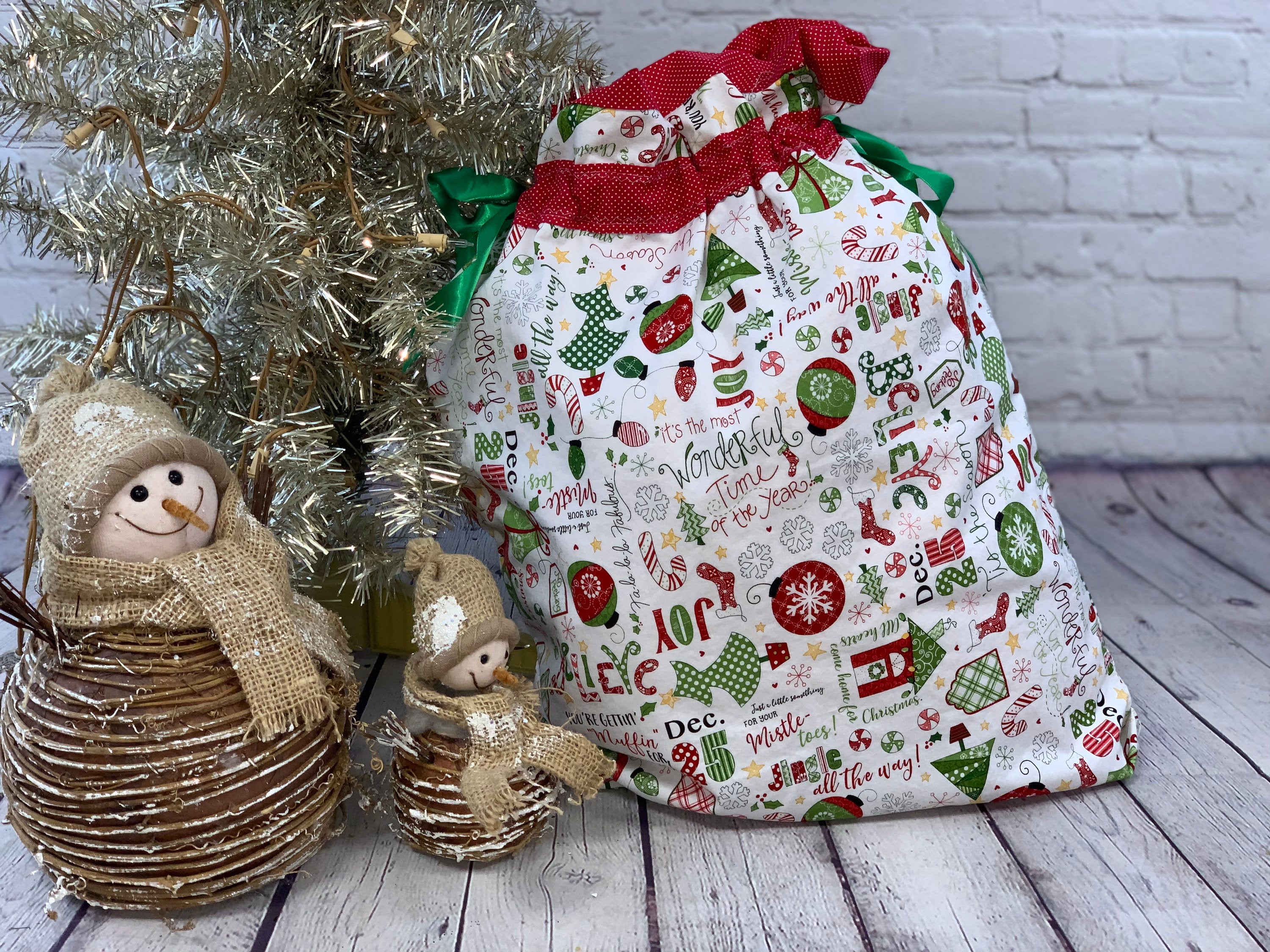 Large cloth christmas online gift bags