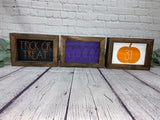 Reversible - Fall/Halloween Mini Set of 3 | Rae Dunn Inspired Signs | Farmhouse Set
