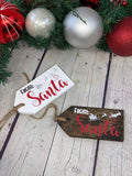 Santa Gift Tag  | Reusable Santa Gift Tag | Wooden Santa Gift Tag | Rustic Santa Gift Tag