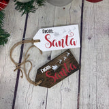 Santa Gift Tag  | Reusable Santa Gift Tag | Wooden Santa Gift Tag | Rustic Santa Gift Tag