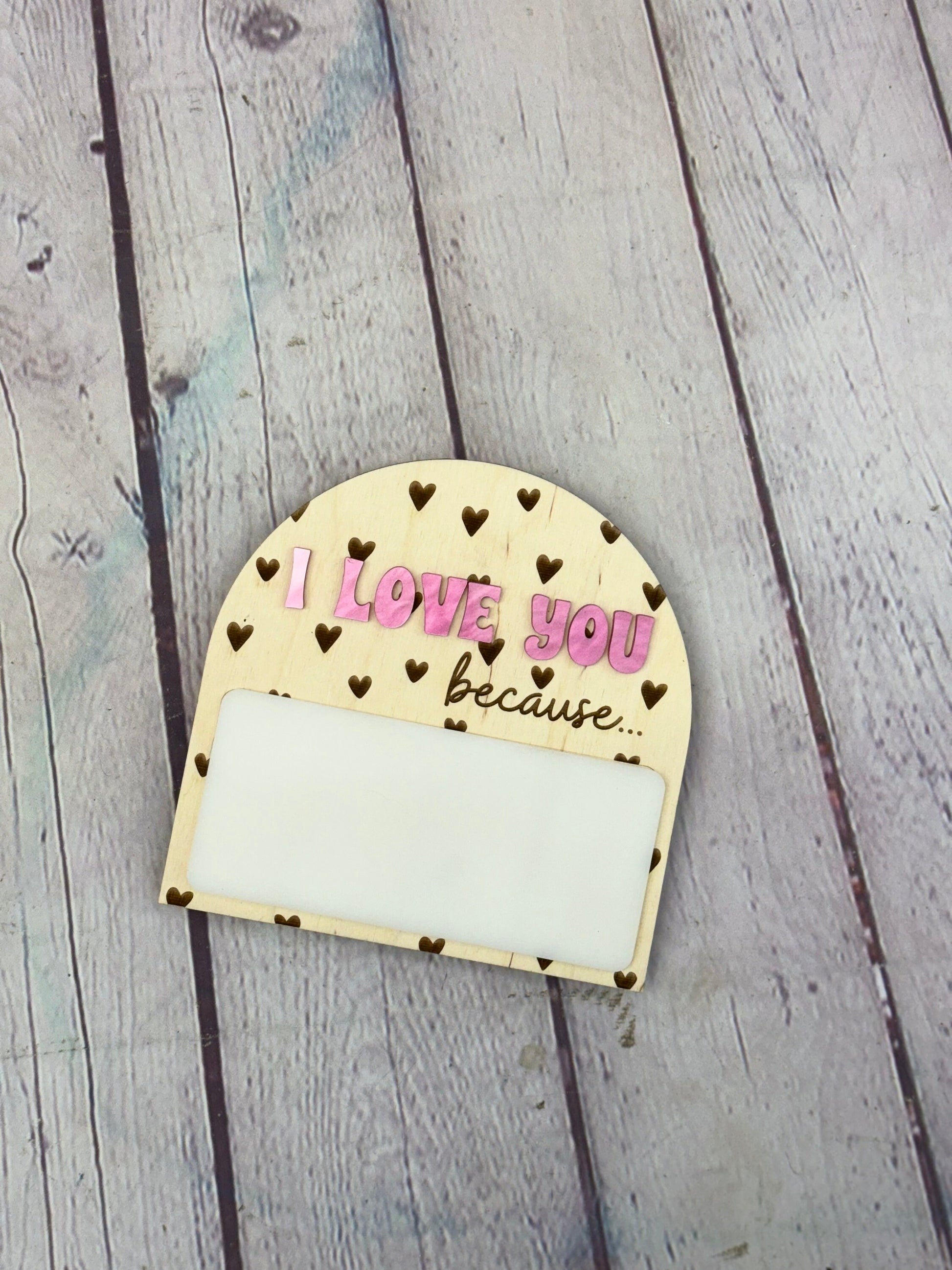 I Love you Because Personalized Magnet | Dry Erase Love Message Sign | Words of Affirmation Sign | Dry Erase Words of Affirmation