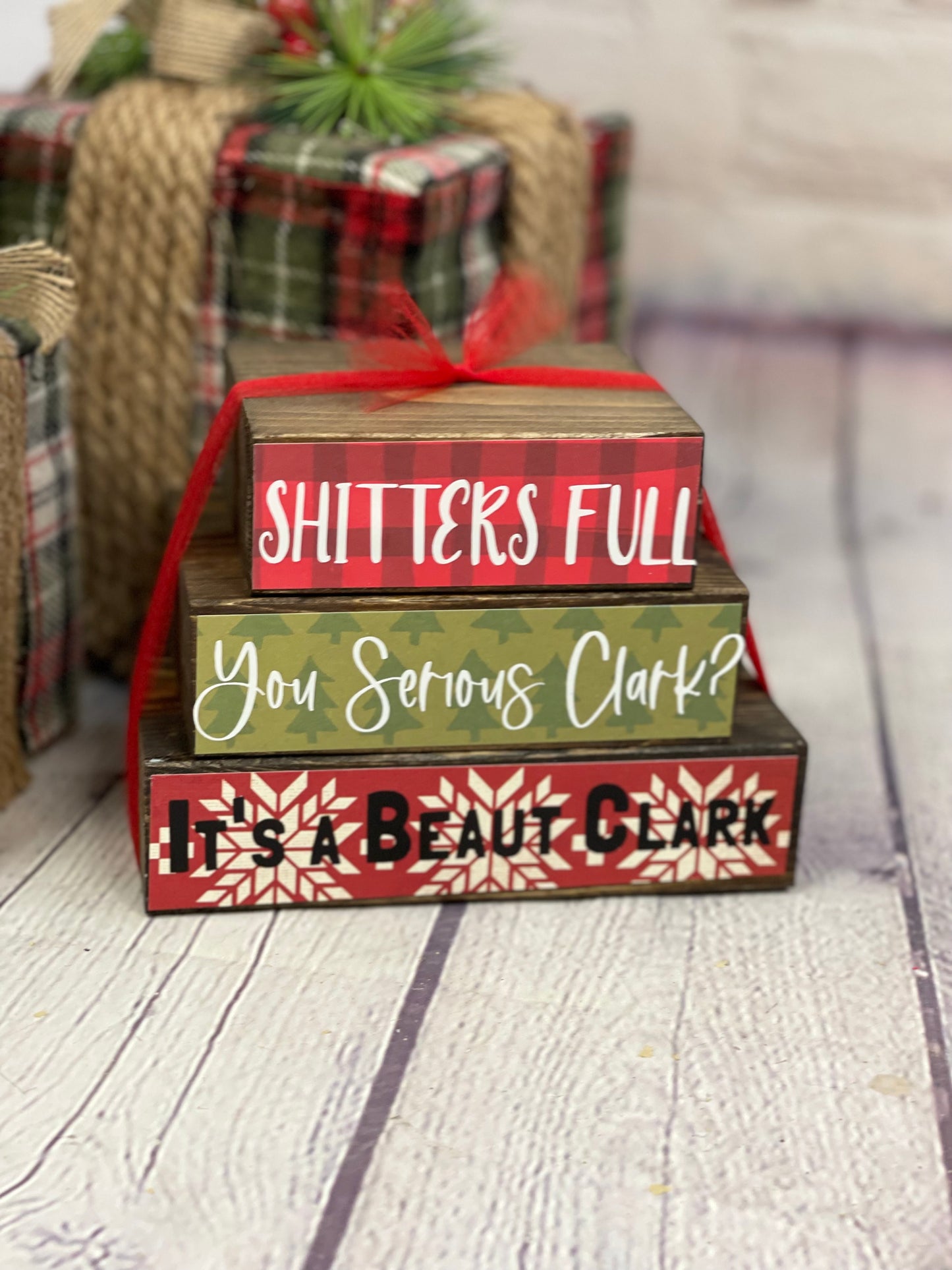 Christmas Vacation Stacker Blocks | Clark Griswold | Christmas Vacation Quotes | Christmas Vacation Signs