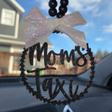 Mom's Taxi Mirror Charm | Car Charm | Rear View Mirror Charm | New Driver Gift | Mom Gift | Car Charm