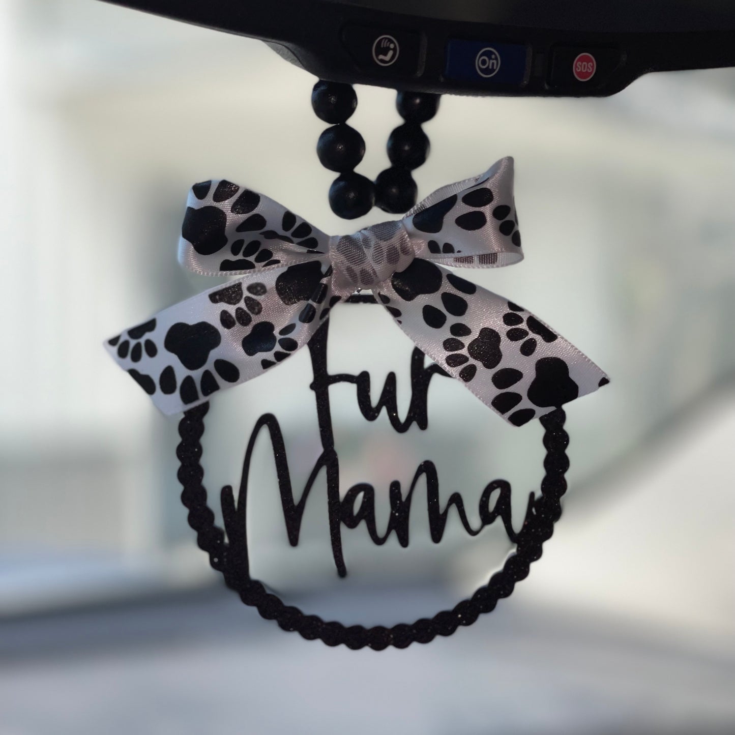 Fur Mama Mirror Charm | Car Charm | Rear View Mirror Charm | Cat Mom Gift | Dog Mom Gift | Car Charm