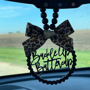Buckle Up Buttercup Mirror Charm | Car Charm | Rear View Mirror Charm | New Driver Gift | Mom Gift | Car Charm