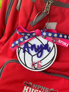 Personalized Volleyball Bag Tag