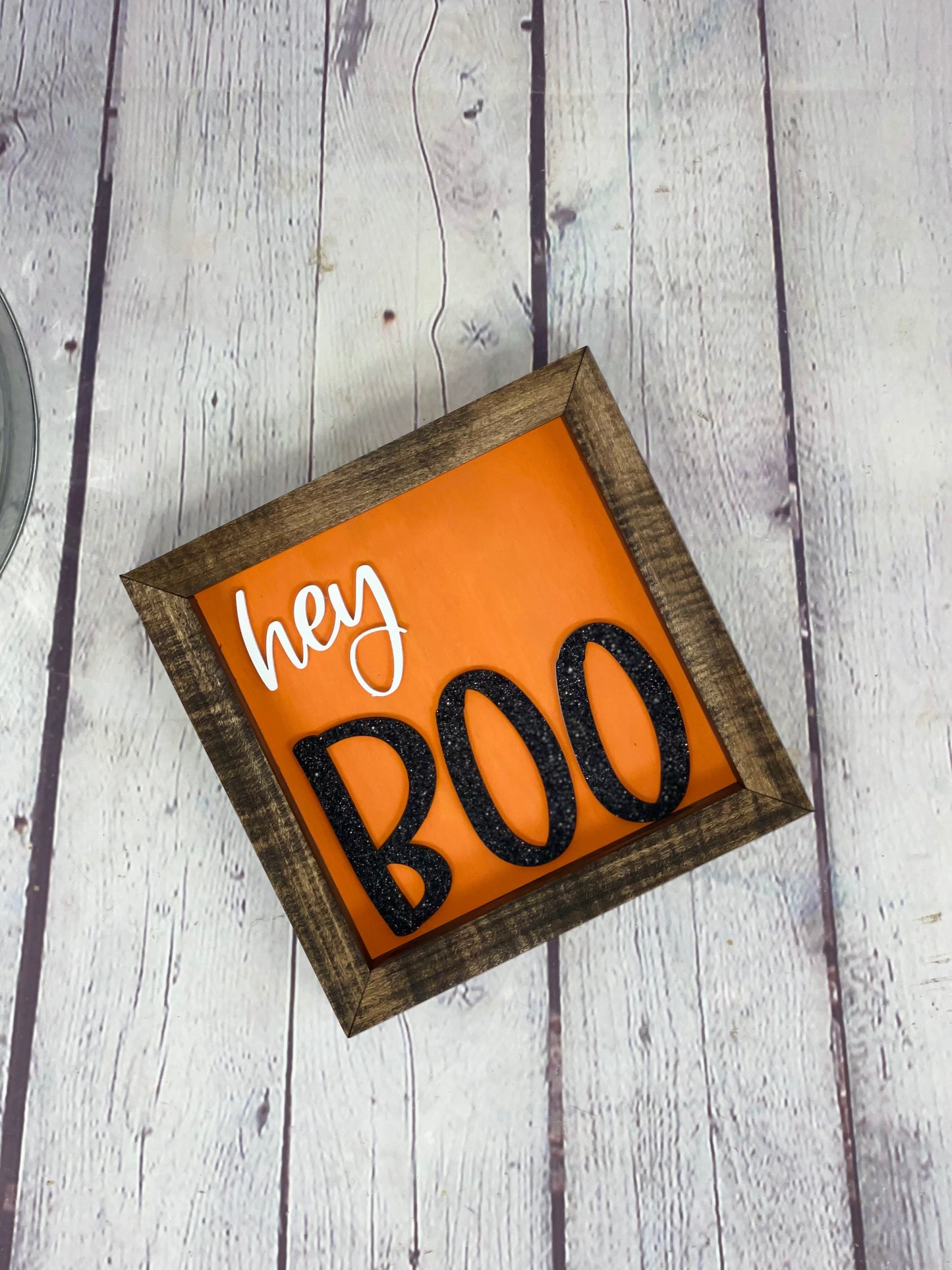 Hey Boo Halloween Farmhouse Sign | Fall Decor | Fall Sign | Halloween 3D Sign | Halloween Decor | Halloween Sign