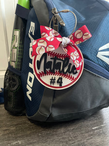 Personalized Baseball Bag Tag